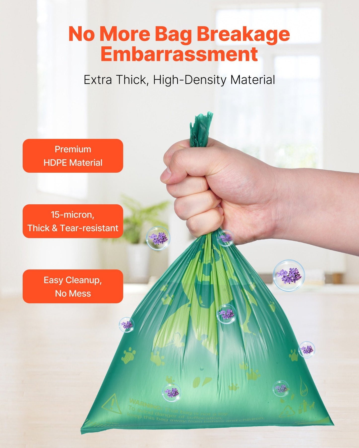 Unscented Dog Poop Bags